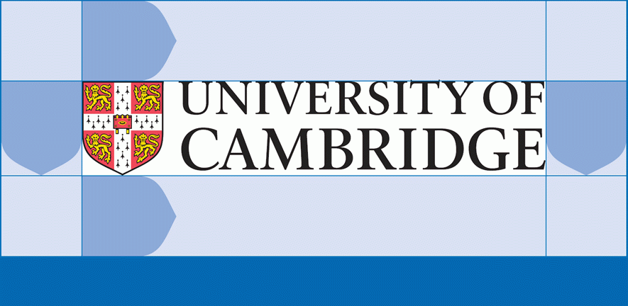 Cambridge City Campus logo with exclusion zone shown around it.