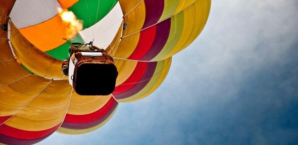 Hot air balloon in the sky