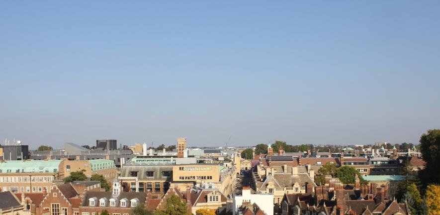 Looking out over the city centre