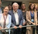 Photo of Sir David Attenborough on a visit to Cambridge Conservation Research Initiative 
