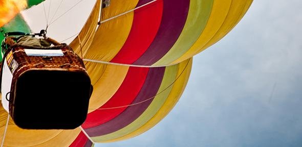 Hot air balloon in the sky